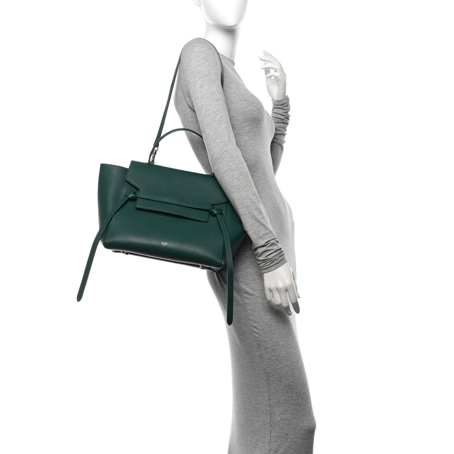 Grained Calfskin Mini Belt Bag Light Emerald