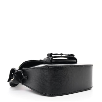 Gucci Azalea Calfskin Web Monochrome Horsebit 1955 Wallet On Strap Black 4 of 11