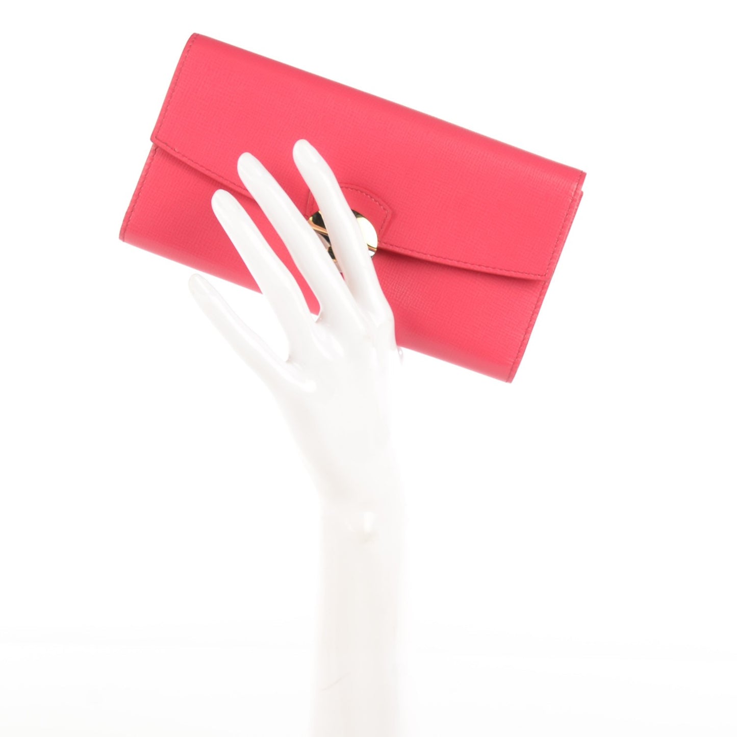 Grained Calfskin Colorblock Eclipse Wallet
