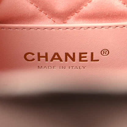 Chanel Shiny Calfskin Quilted Mini Chanel 22 Light Pink 6 of 11