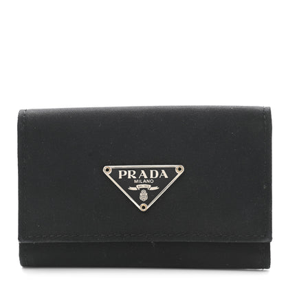 Prada Tessuto Nylon 6 Key Holder Black 1 of 10
