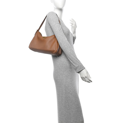 Prada Soft Calfskin Medium Aimee Shoulder Bag Caramel 2 of 11