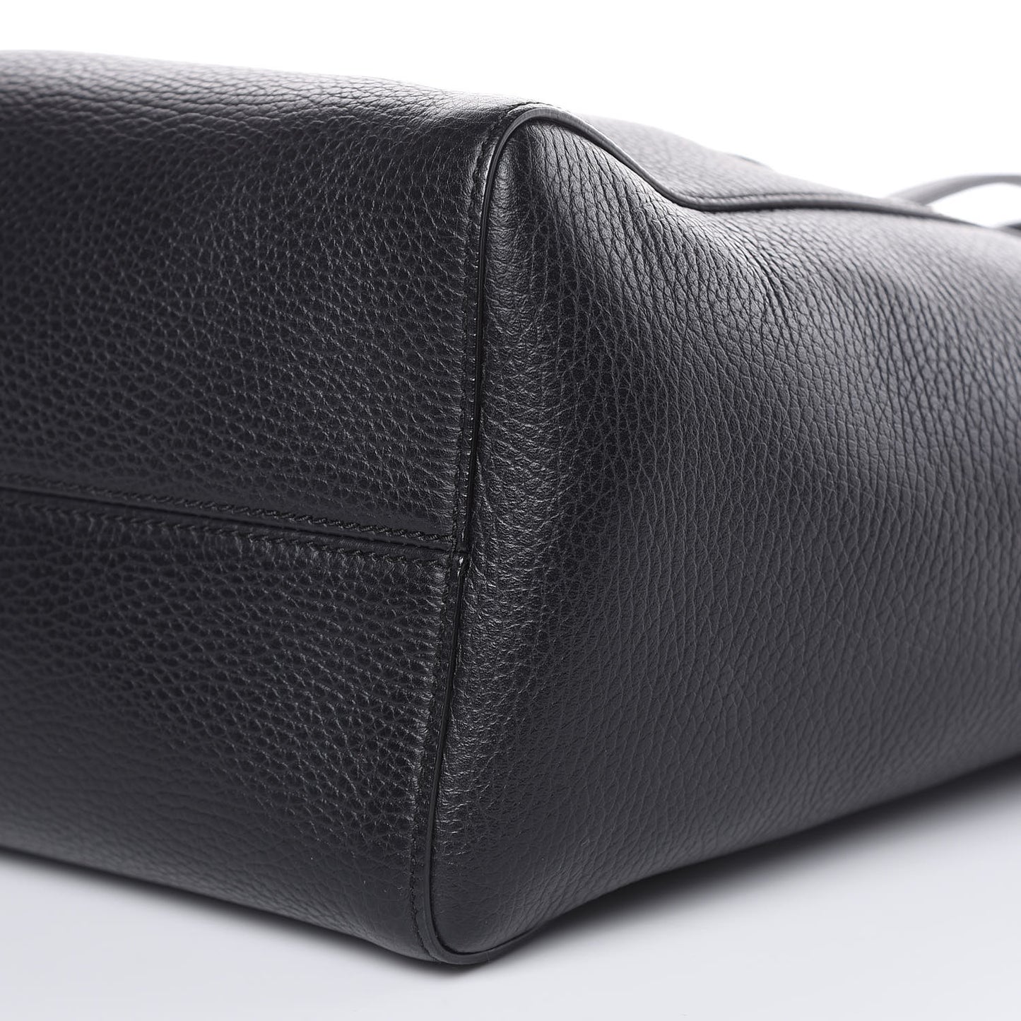 Pebbled Calfskin Small Swing Tote Black