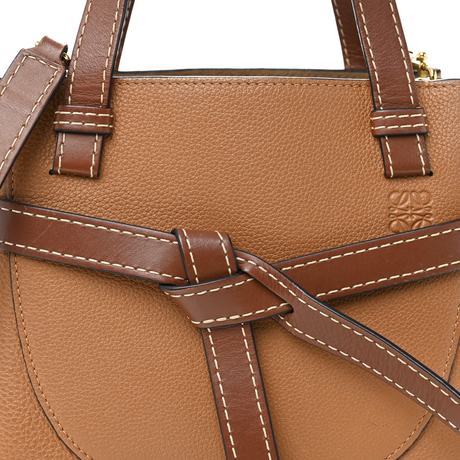 Loewe Calfskin Mini Gate Tote Caramel 7 of 11