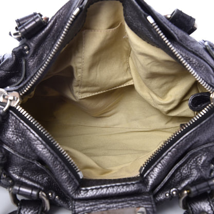 Chloe Metallic Calfskin Medium Paddington Satchel Grey 5 of 9