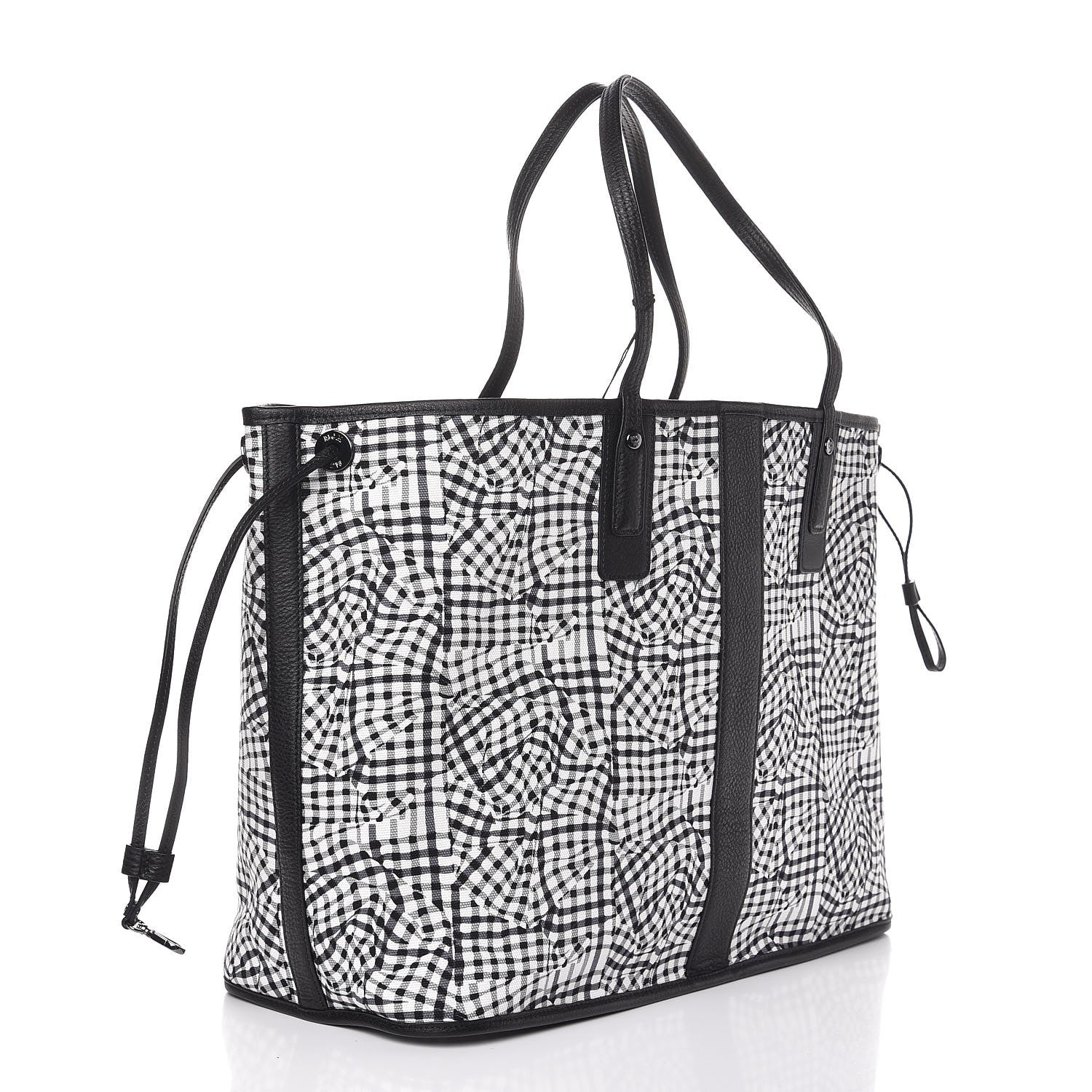 MCM Visetos Large Liz Reversible Shopper Tote Black 4 of 9