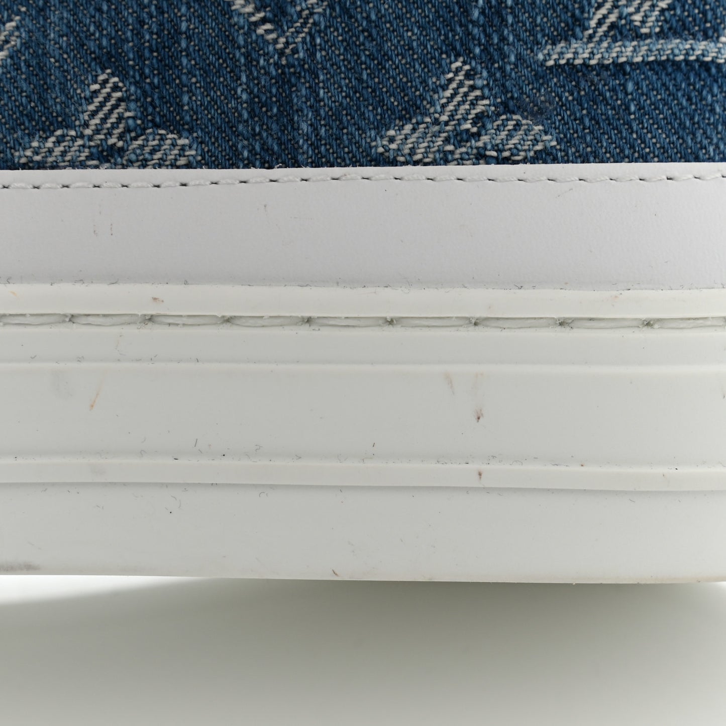 Denim Monogram Stellar Sneaker Boots 38.5 Bleu Jeans Blue