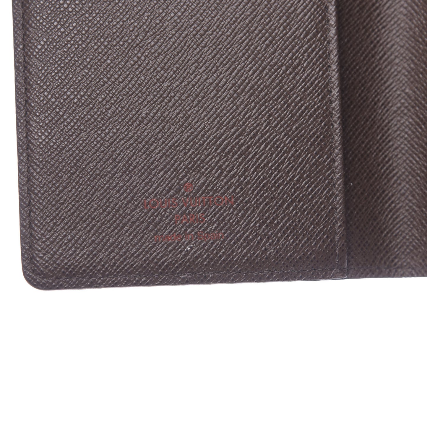 Damier Ebene Checkbook Cover Wallet
