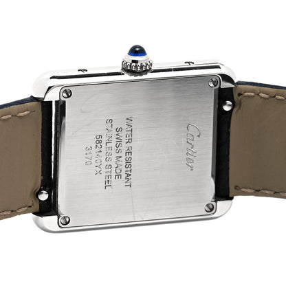 Cartier Stainless Steel Calfskin 24mm Tank Solo Quartz Watch 4 of 5