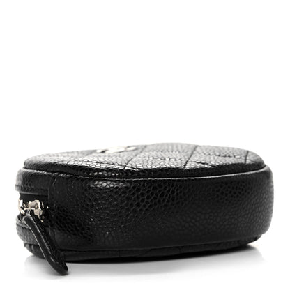 Chanel Caviar Quilted Zip Around Classic Coin Purse Black 4 of 10