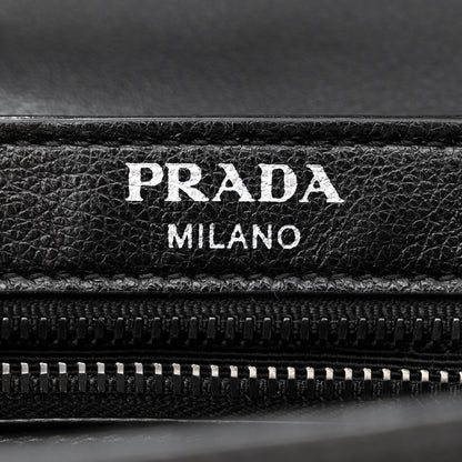 Prada Glace Calfskin Studded Crossbody White Black 6 of 14