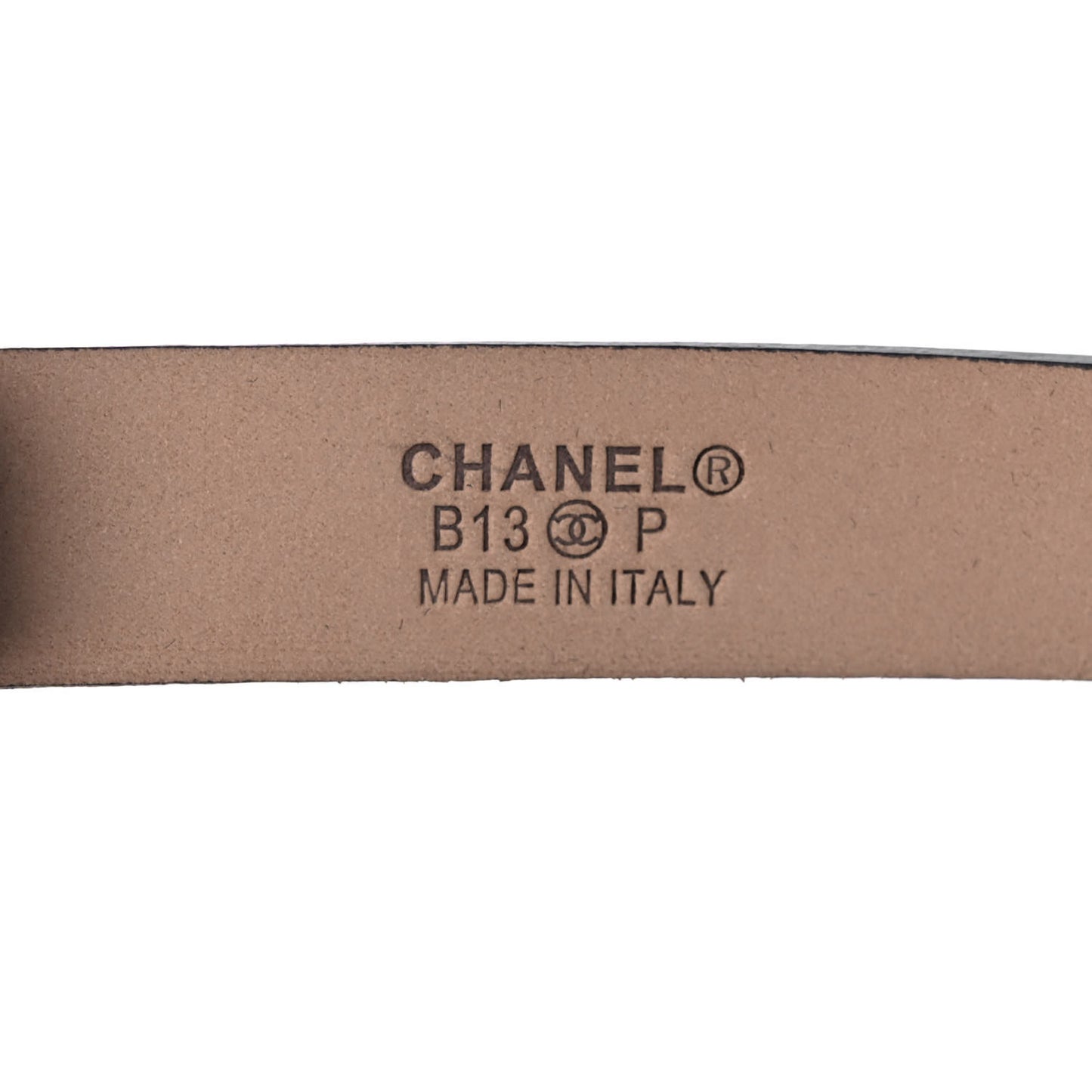 Lambskin CC Chain Belt 85 34 Black Silver