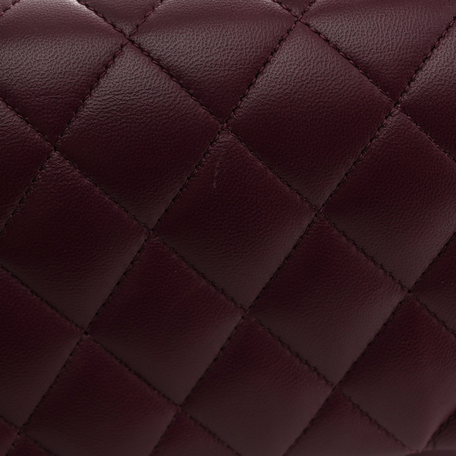 Chanel Lambskin Quilted Medium Double Flap Burgundy 11 of 13