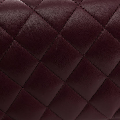 Chanel Lambskin Quilted Medium Double Flap Burgundy 11 of 13