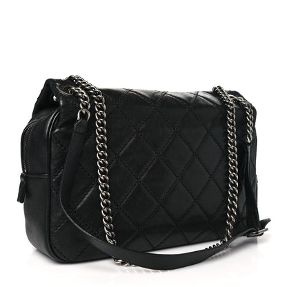 Chanel Calfskin Quilted Jumbo Coco Sporran Flap Black 3 of 11