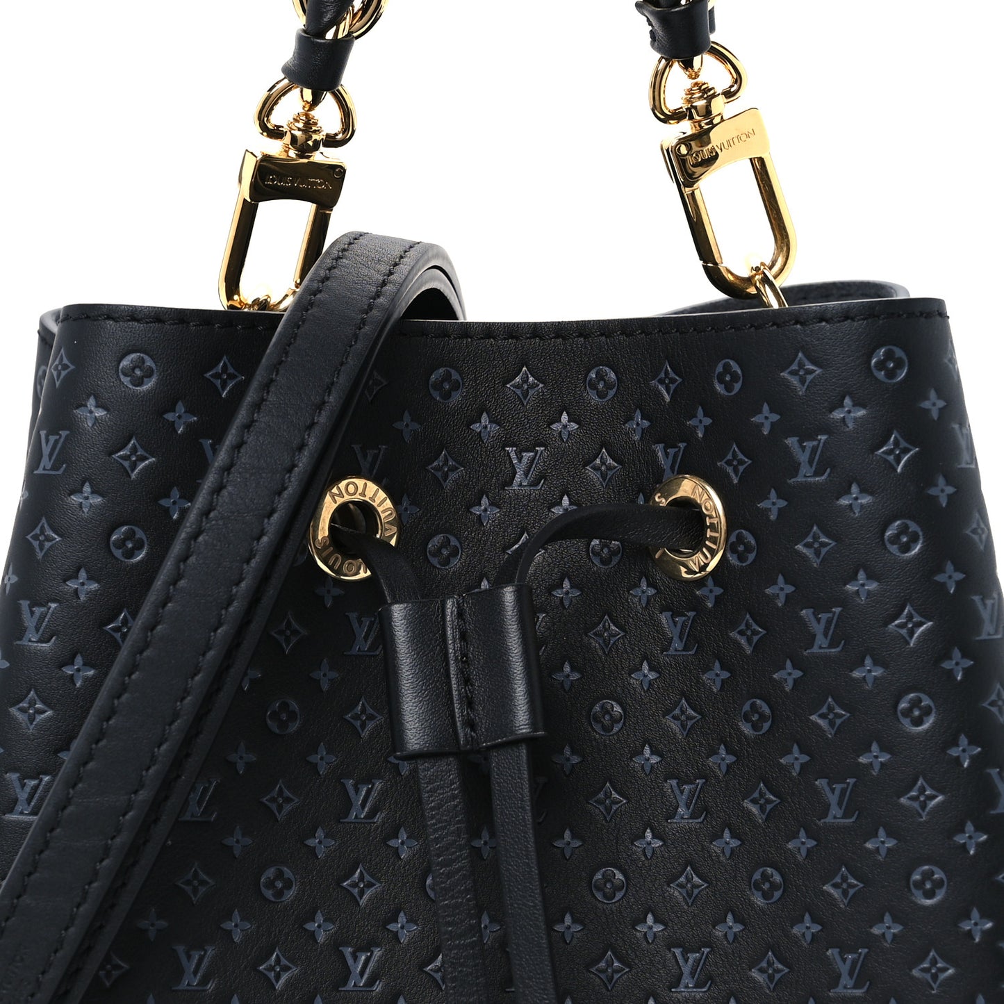Calfskin Nanogram Embossed Neonoe BB Black