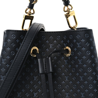 Louis Vuitton Calfskin Nanogram Embossed Neonoe BB Black 8 of 10