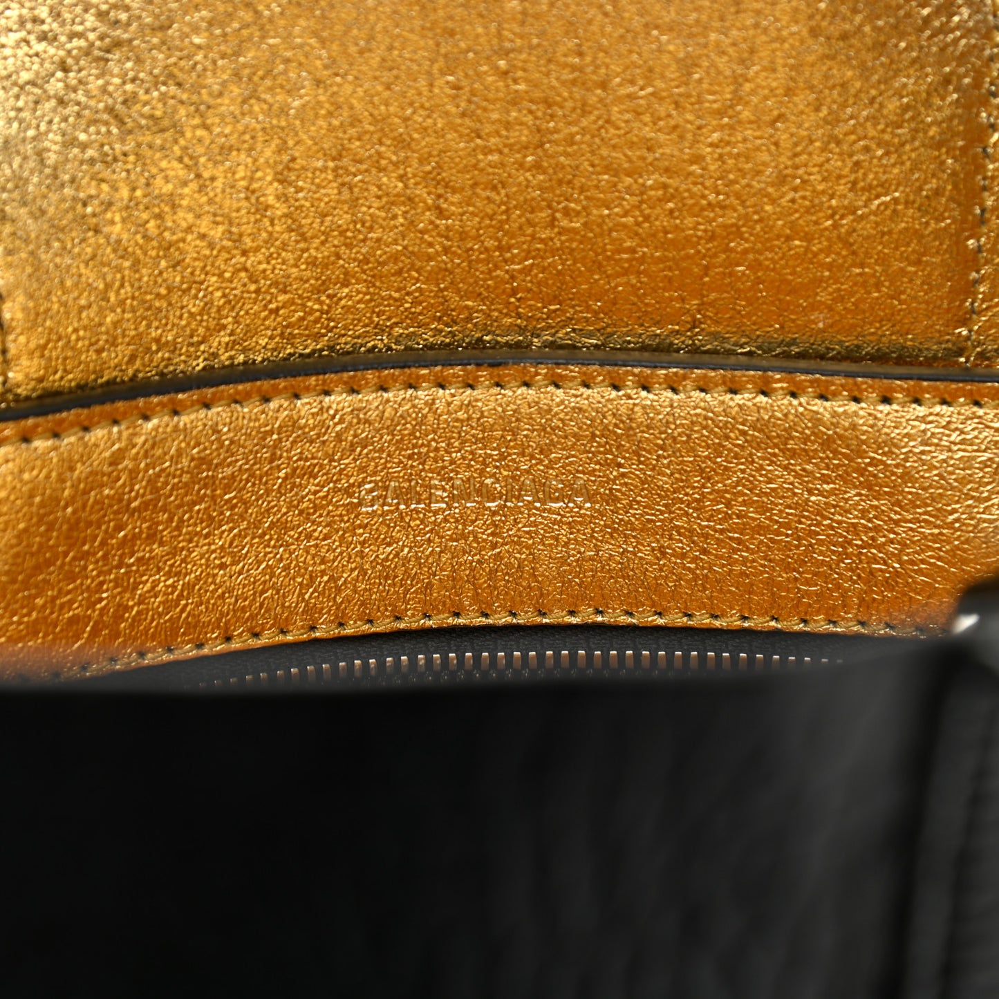 Textured Patent Calfskin XXS Everyday Tote Black