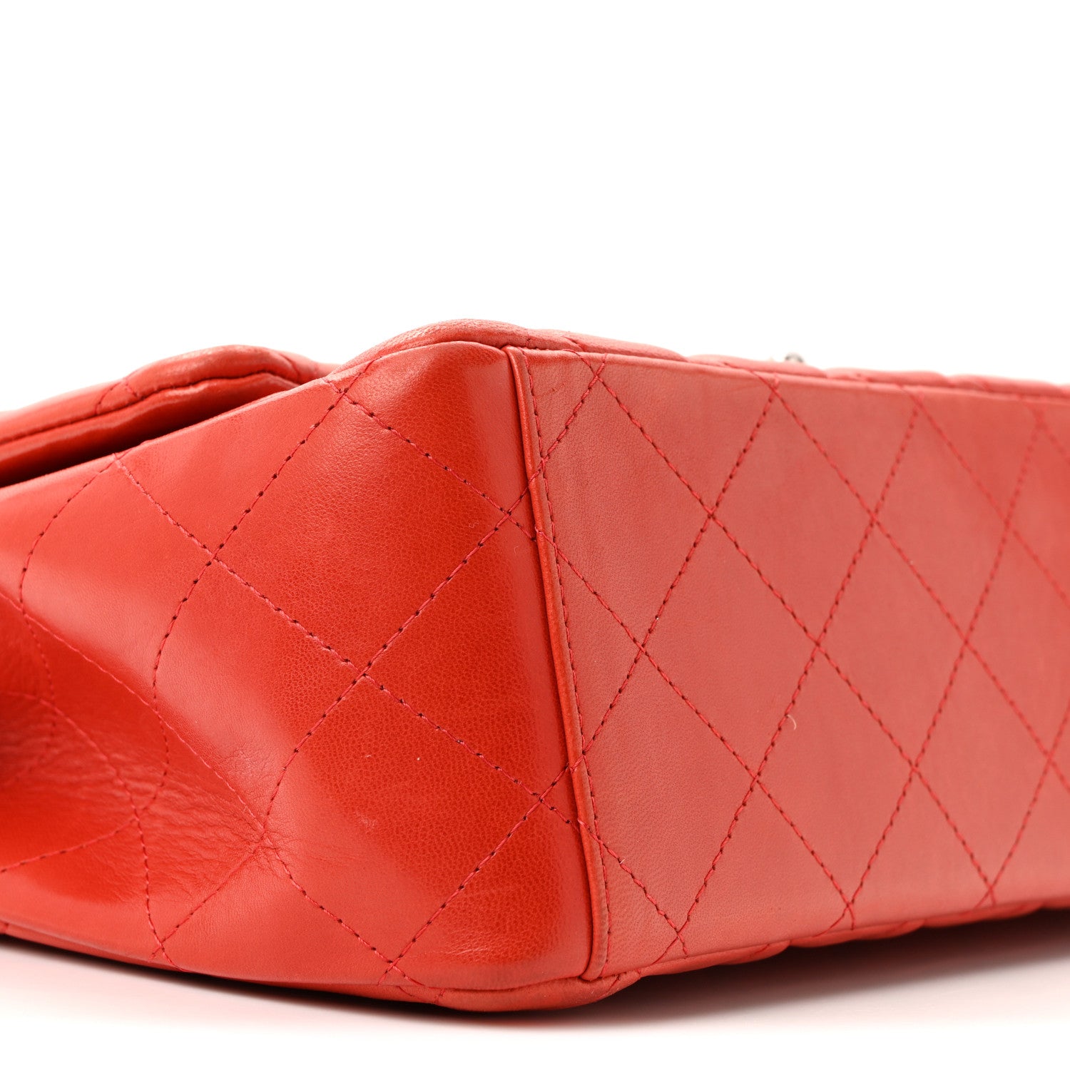 Chanel Lambskin Quilted Maxi Double Flap Red 25 of 43