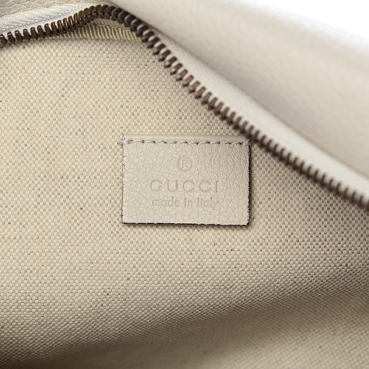 Gucci Grained Calfskin Logo Belt Bag White 7 of 10