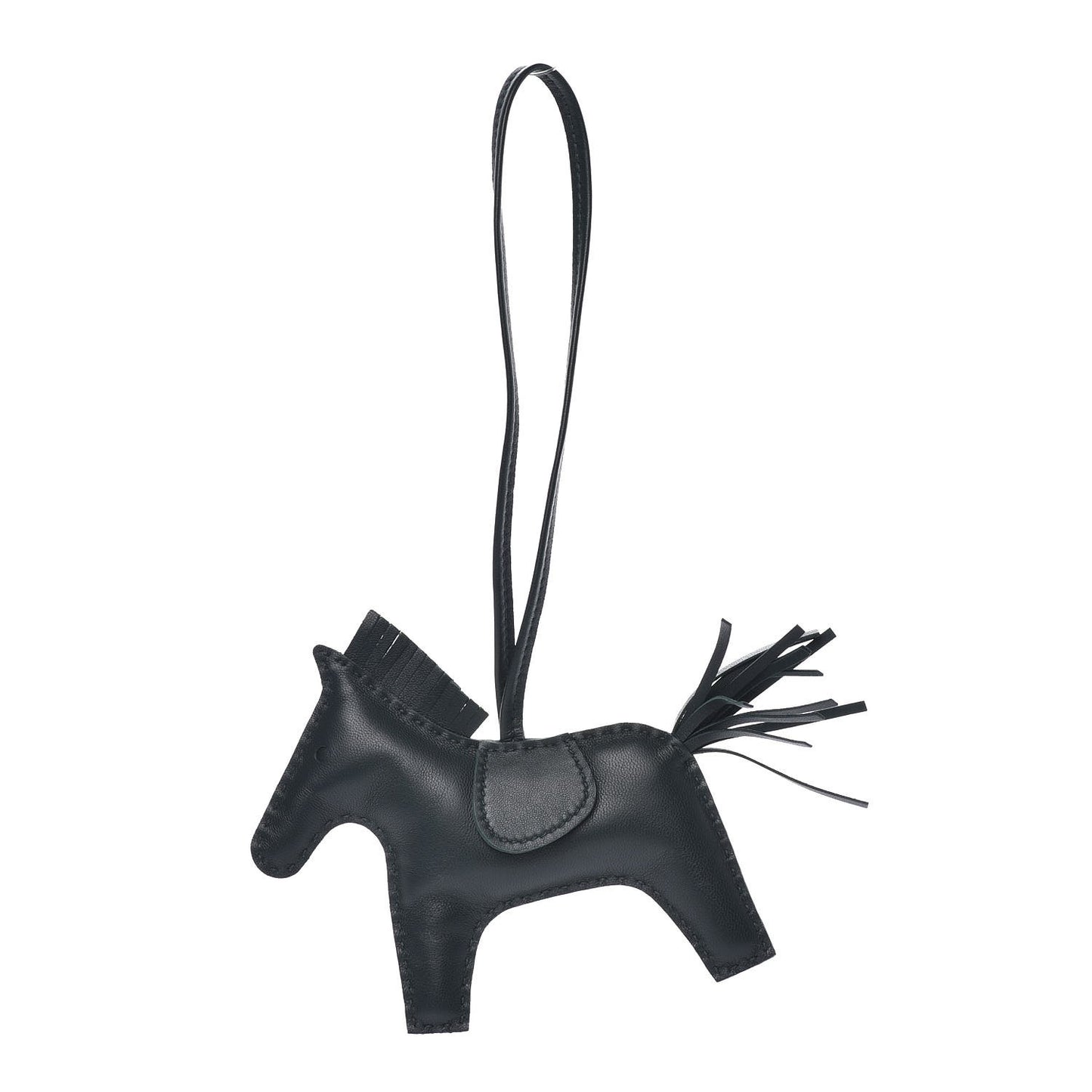 Milo Lambskin Grigri Rodeo Horse Bag Charm MM Vert Cypress