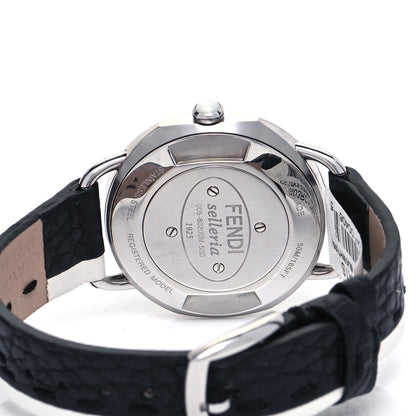 Fendi Stainless Steel Calfskin 38mm Selleria Two Tone Quartz Watch Grey 4 of 4