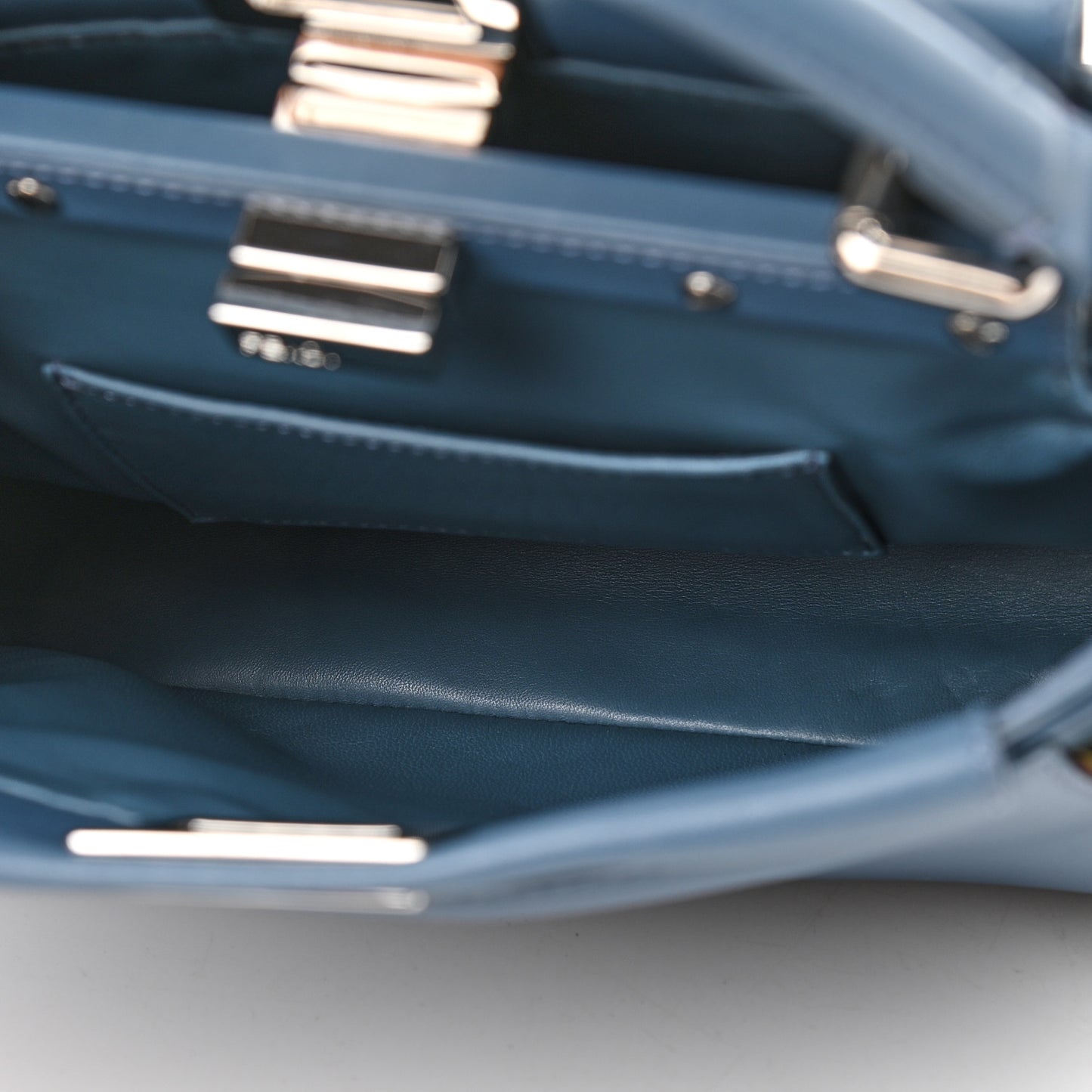 Nappa Bi-Color Mini Waves Peekaboo Iconic Satchel Ceruleo Banana