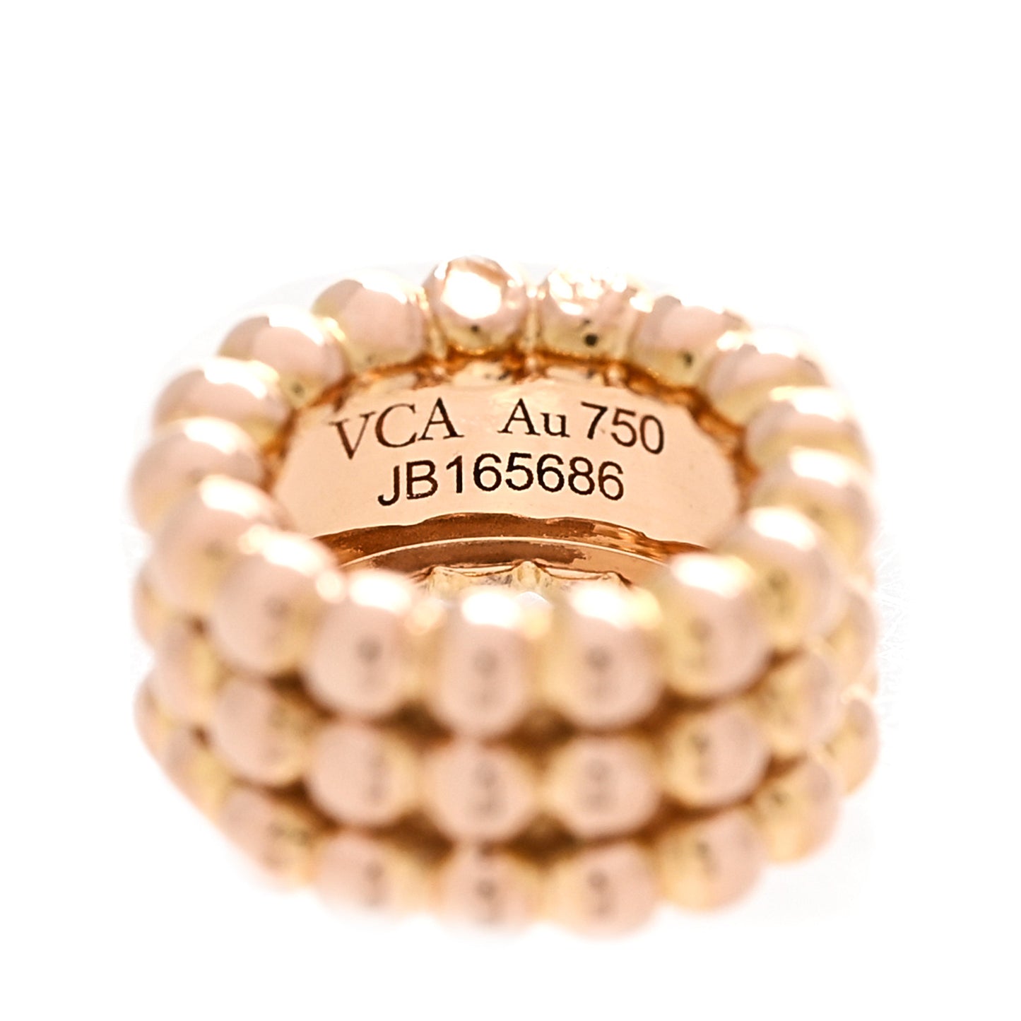 18K Rose Gold Perlee 3-Row Pendant