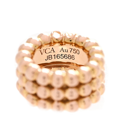 Van Cleef & Arpels 18K Rose Gold Perlee 3-Row Pendant 4 of 5
