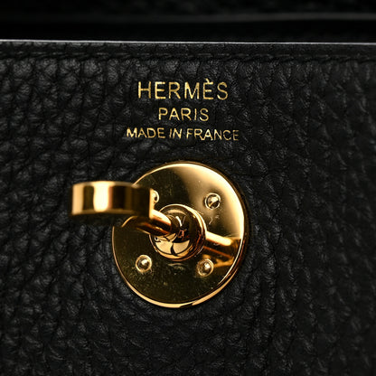 Hermes Taurillon Clemence Mini Lindy 20 Black 6 of 10