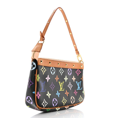 Louis Vuitton Monogram Multicolor Pochette Accessories Black 3 of 16