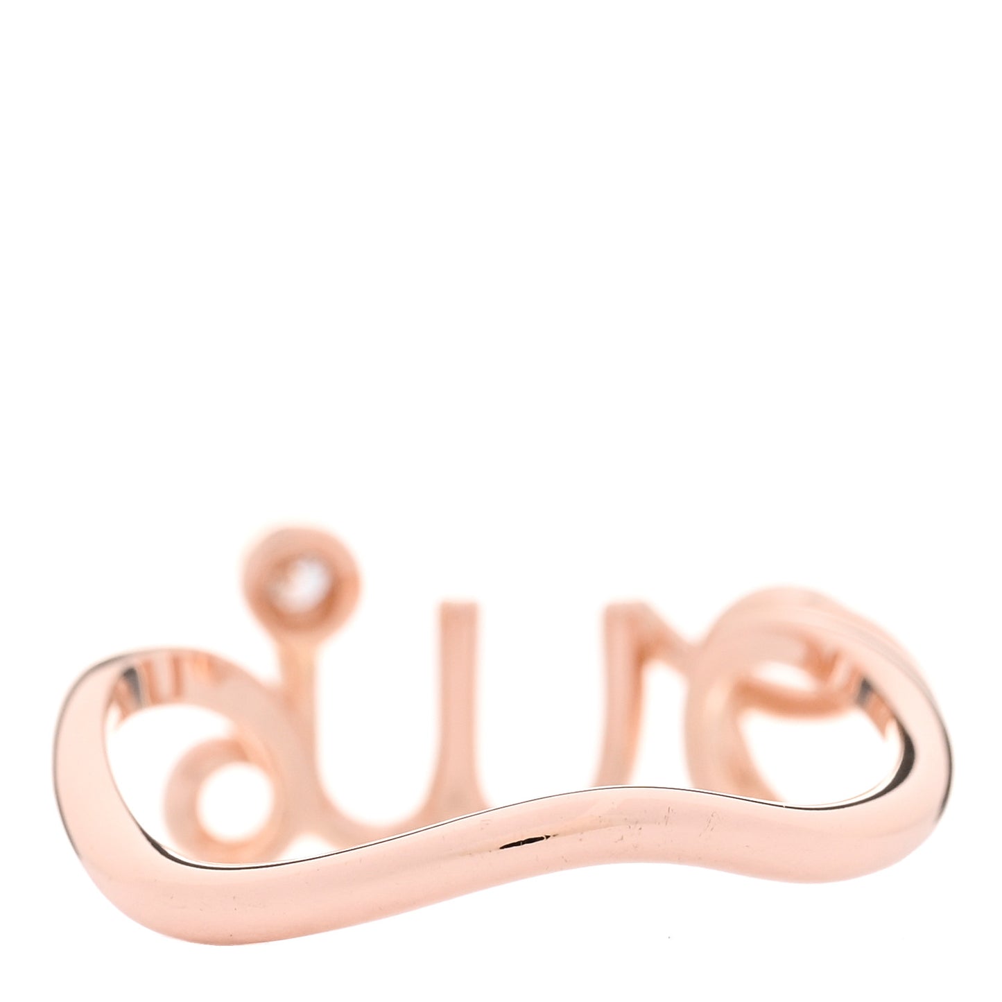 18K Rose Gold Diamond Oui Ring 50 5.25