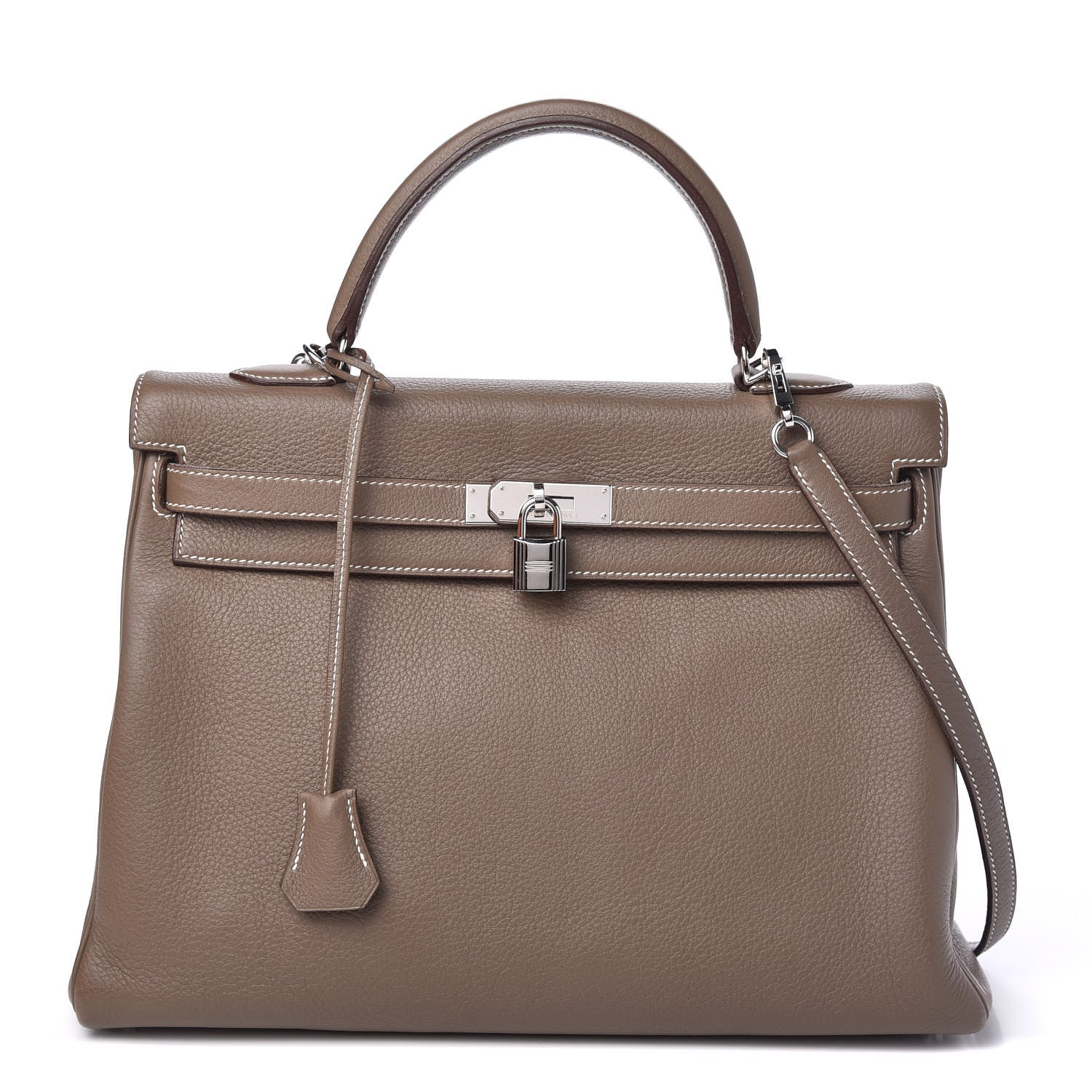 Hermes Togo Kelly Retourne 35 Etoupe 1 of 11