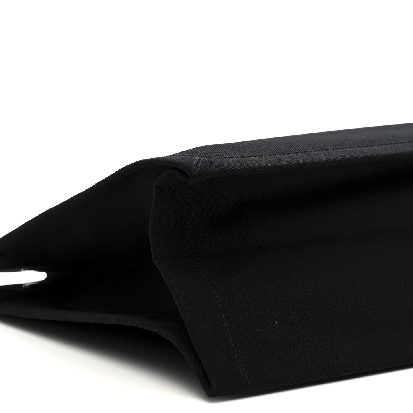 Linen Calfskin Rive Gauche Tote Black