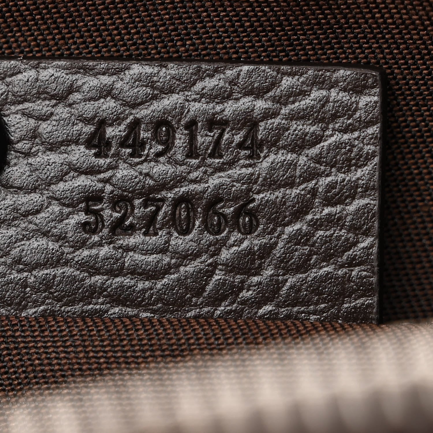Gucci Monogram Dollar Calfskin Belt Bag Beige Ebony Testa di Moro Marrone Scuro 7 of 10