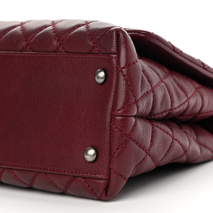 Chanel Caviar Quilted Small Coco Handle Flap Burgundy 9 of 9