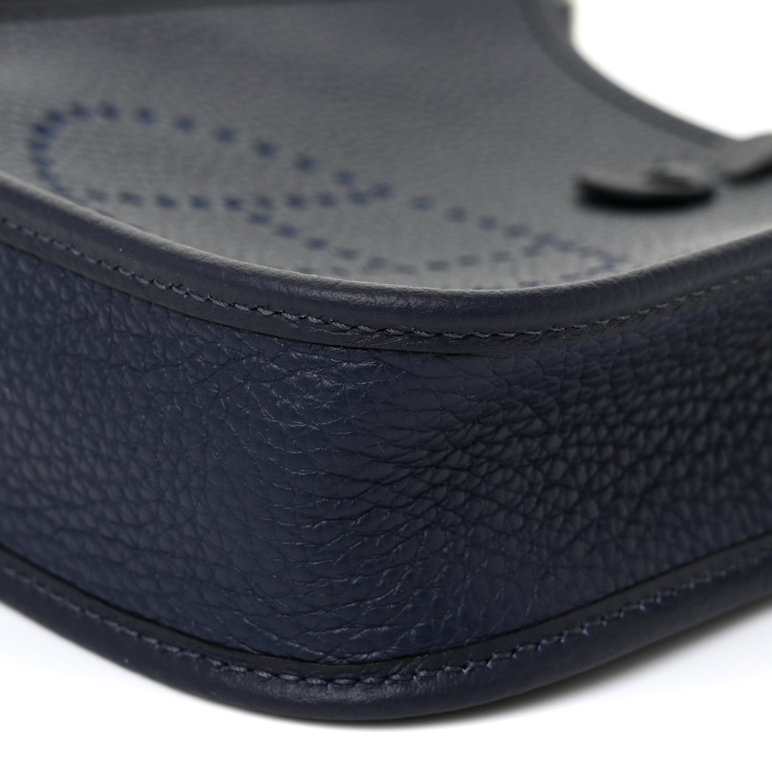 Hermes Taurillon Clemence Amazone Sangle Cavale Evelyne TPM Bleu Nuit Bleu Encre Cuivre 10 of 11