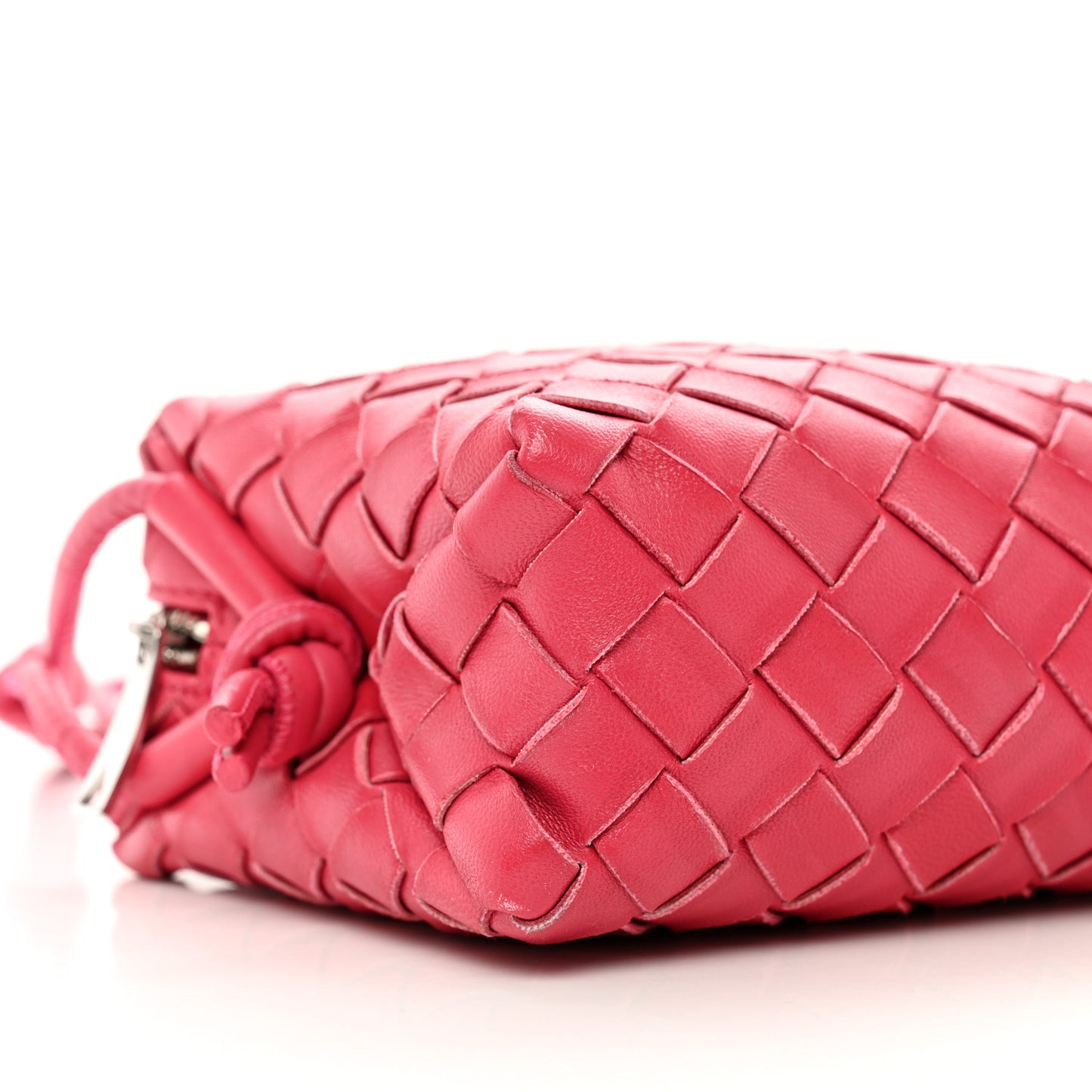 Nappa Intrecciato Mini Loop Camera Bag Cranberry