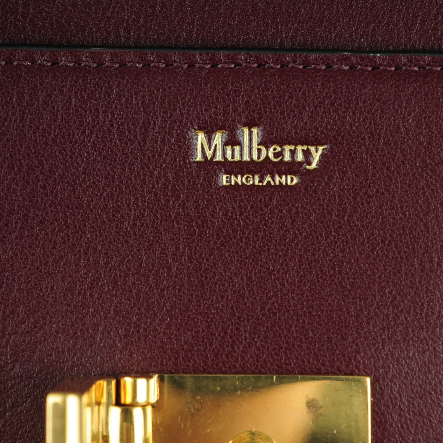 Mulberry Calfskin Cheyne Clutch With Chain Rust Dune Burgundy 7 of 7