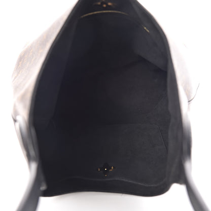 Louis Vuitton Monogram Flower Hobo Black 5 of 9