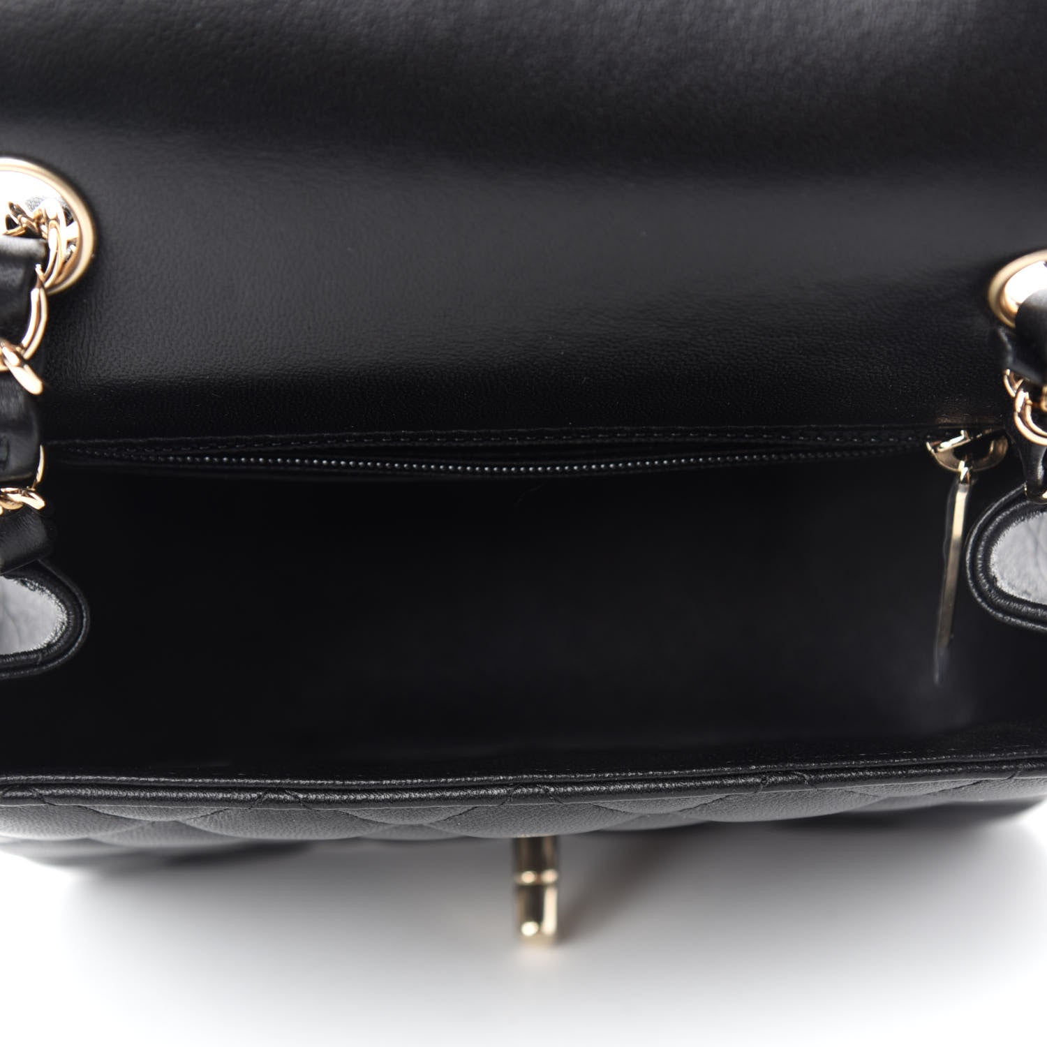 Chanel Lambskin Quilted Mini Square Flap Black 5 of 10