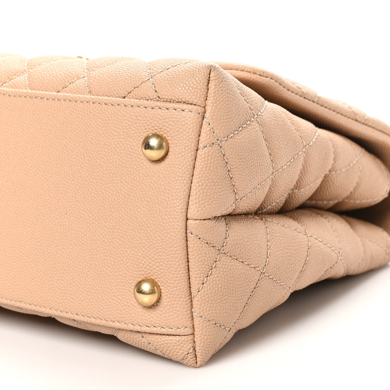 Chanel Caviar Lizard Embossed Quilted Small Coco Handle Flap Beige 10 of 11