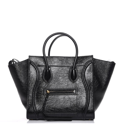Celine Shiny Goatskin Medium Phantom Luggage Black 1 of 7