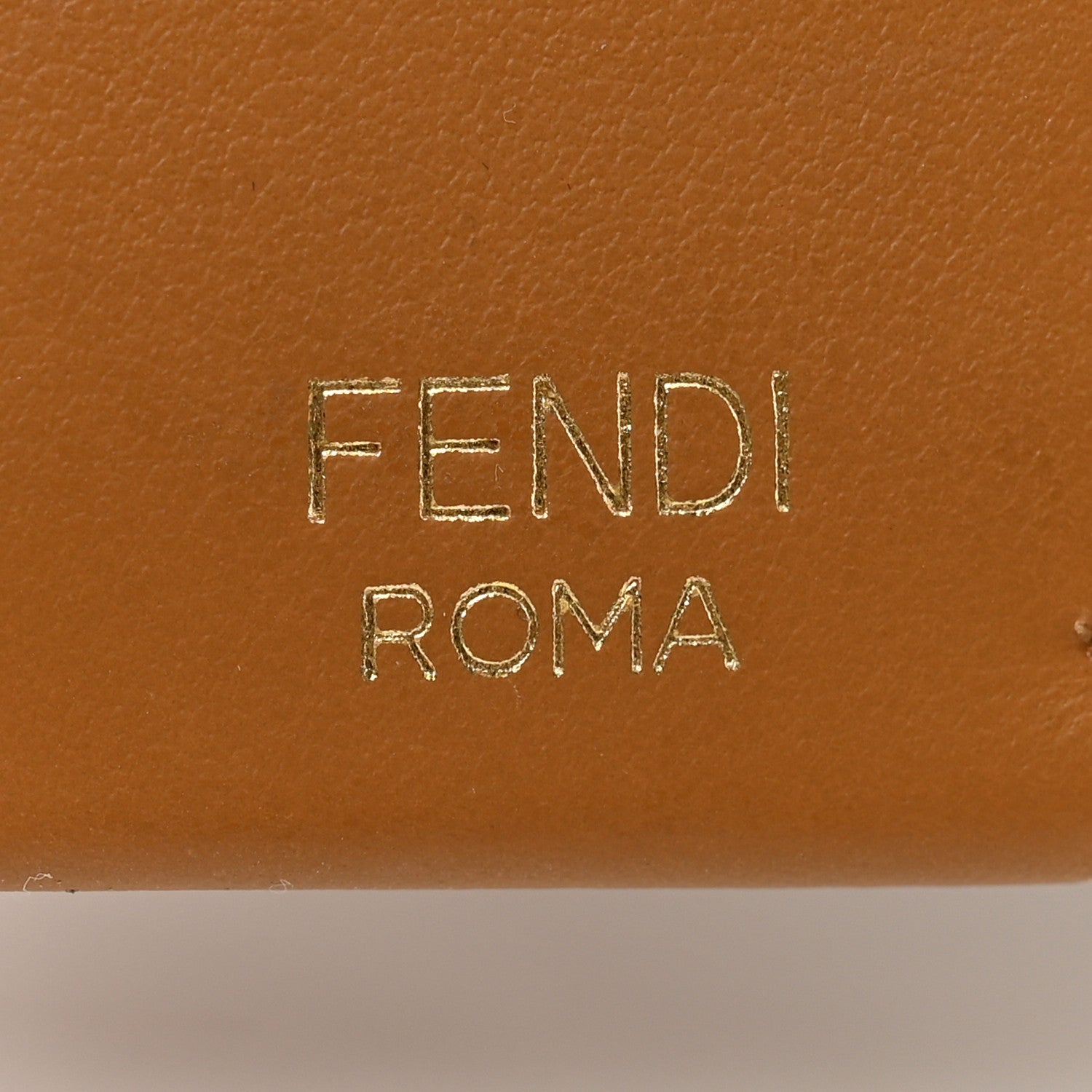 Fendi Glazed Fabric Vitello Century FF 1974 Stamp Patch Mini