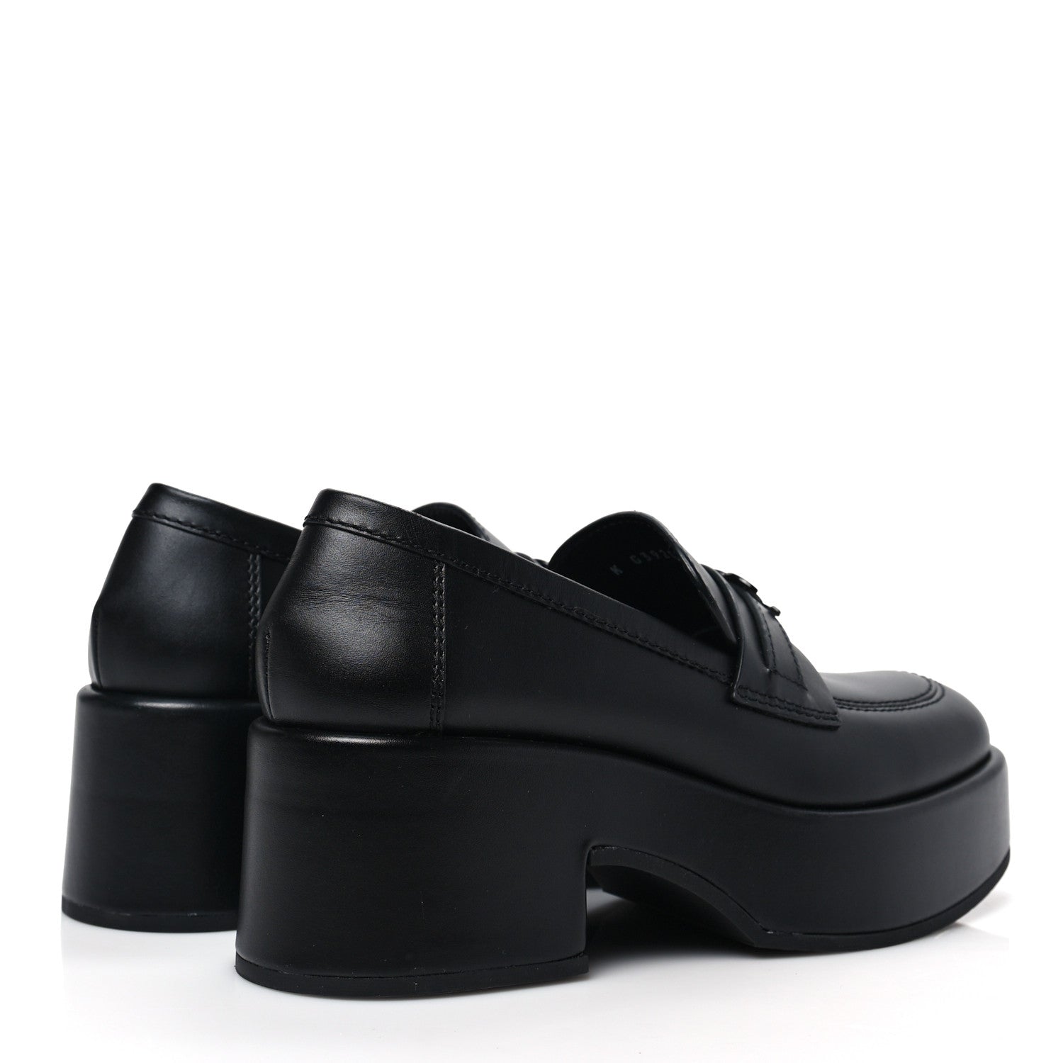 Chanel Calfskin CC Platform Loafers 36 Black 4 of 8