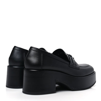 Chanel Calfskin CC Platform Loafers 36 Black 4 of 8