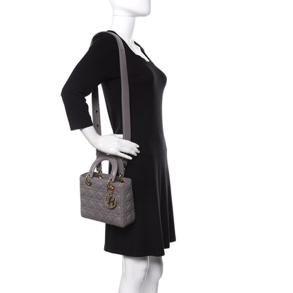 Christian Dior Lambskin Cannage Small Lucky Badges My Lady Dior Gris 2 of 10