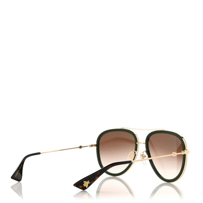 Gucci Web Aviator Sunglasses GG0062S Green Red 3 of 9
