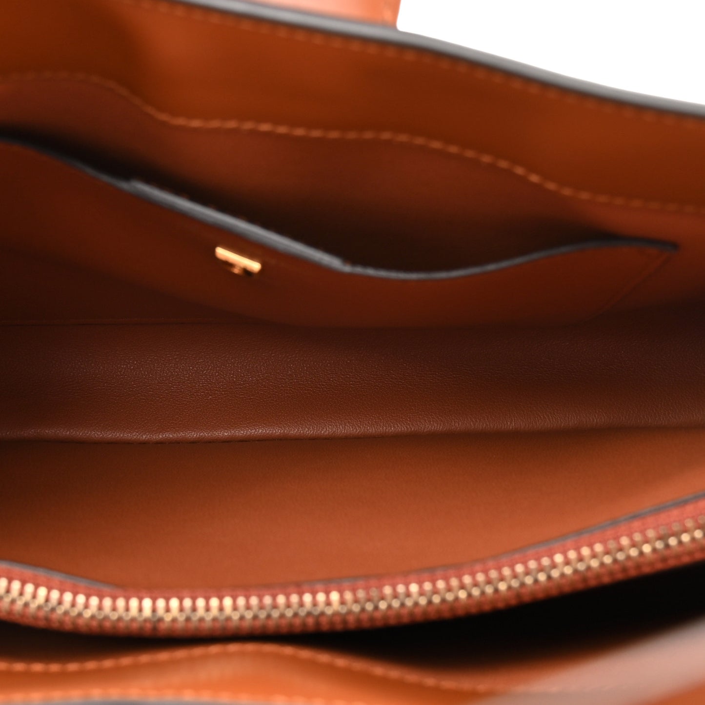 Calfskin Trifolio Shoulder Bag Siena Tan