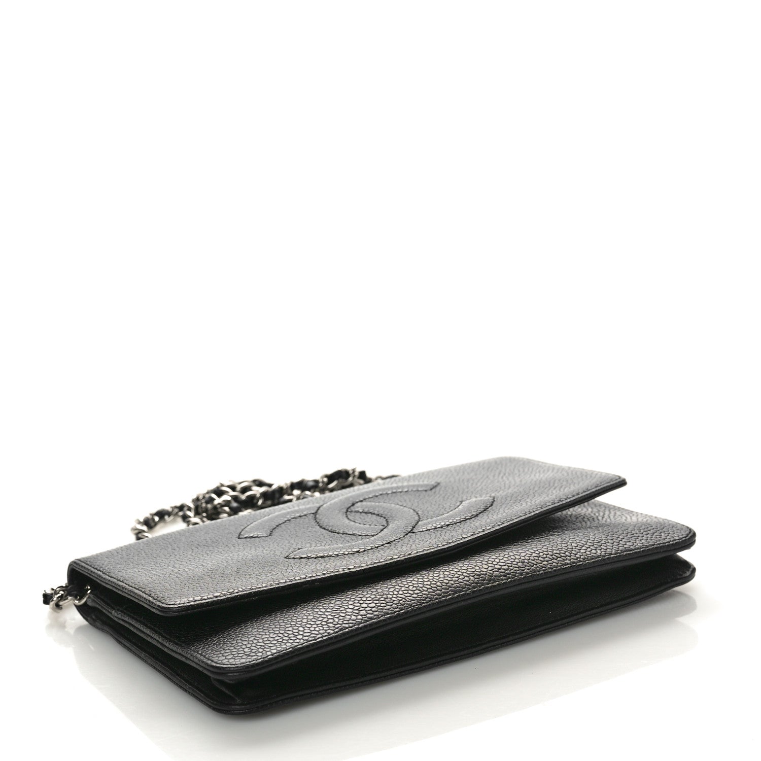 Chanel Caviar Timeless CC Wallet On Chain WOC Black 4 of 10